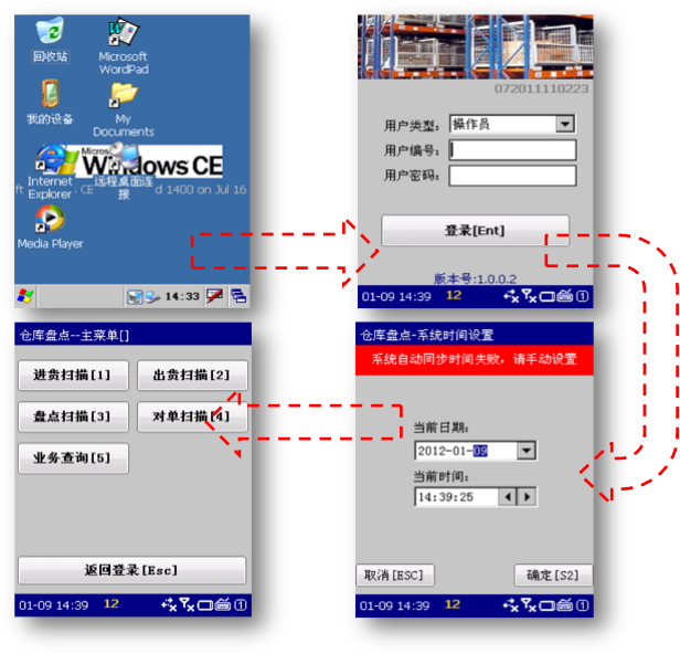 智能仓储系统手持机操作界面